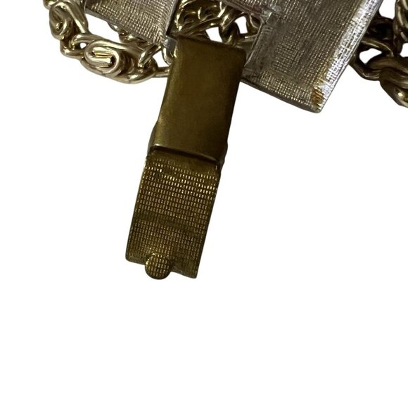 Gold Tone Multi-Strand Cascade Necklace Made In Germany 10" Vintage - Picture 6 of 9